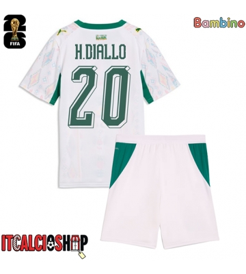 Senegal Habib Diallo #20 Prima Maglia Bambino Mondiali 2026 Manica Corta (+ Pantaloni corti)